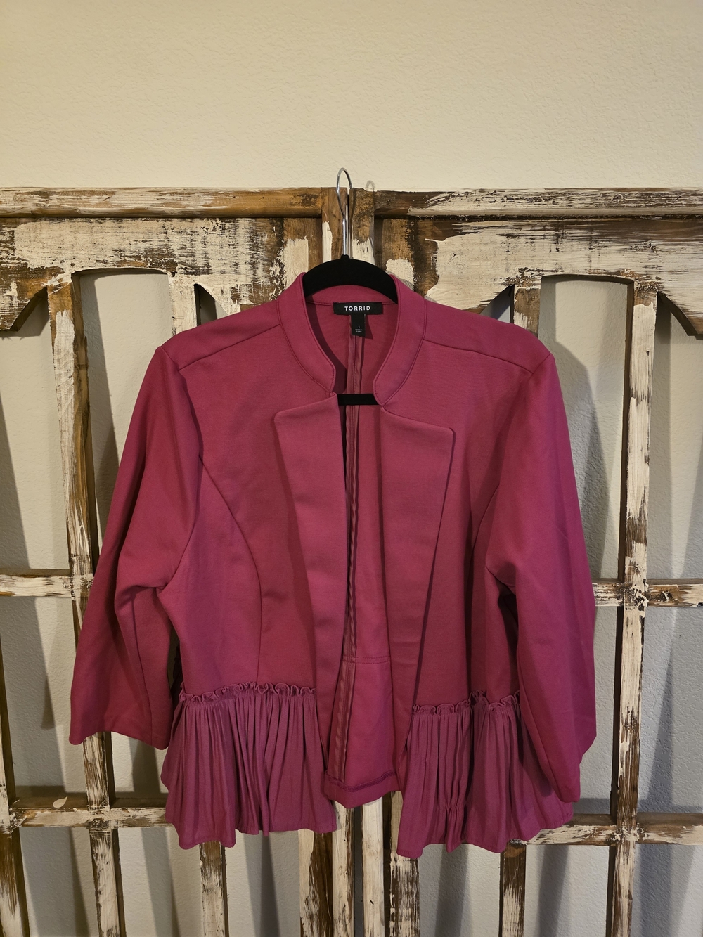 Torrid Fuschia Pink Peplum Jacket